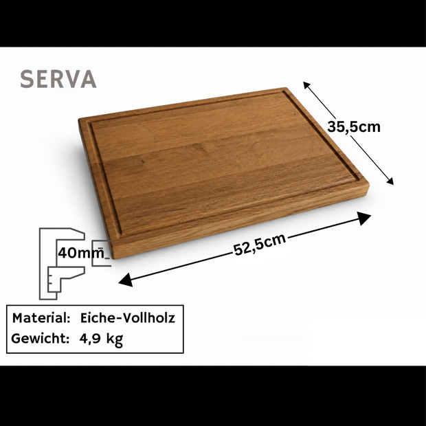 SERVA – Schneide- & Servierbrett aus massiver Eiche