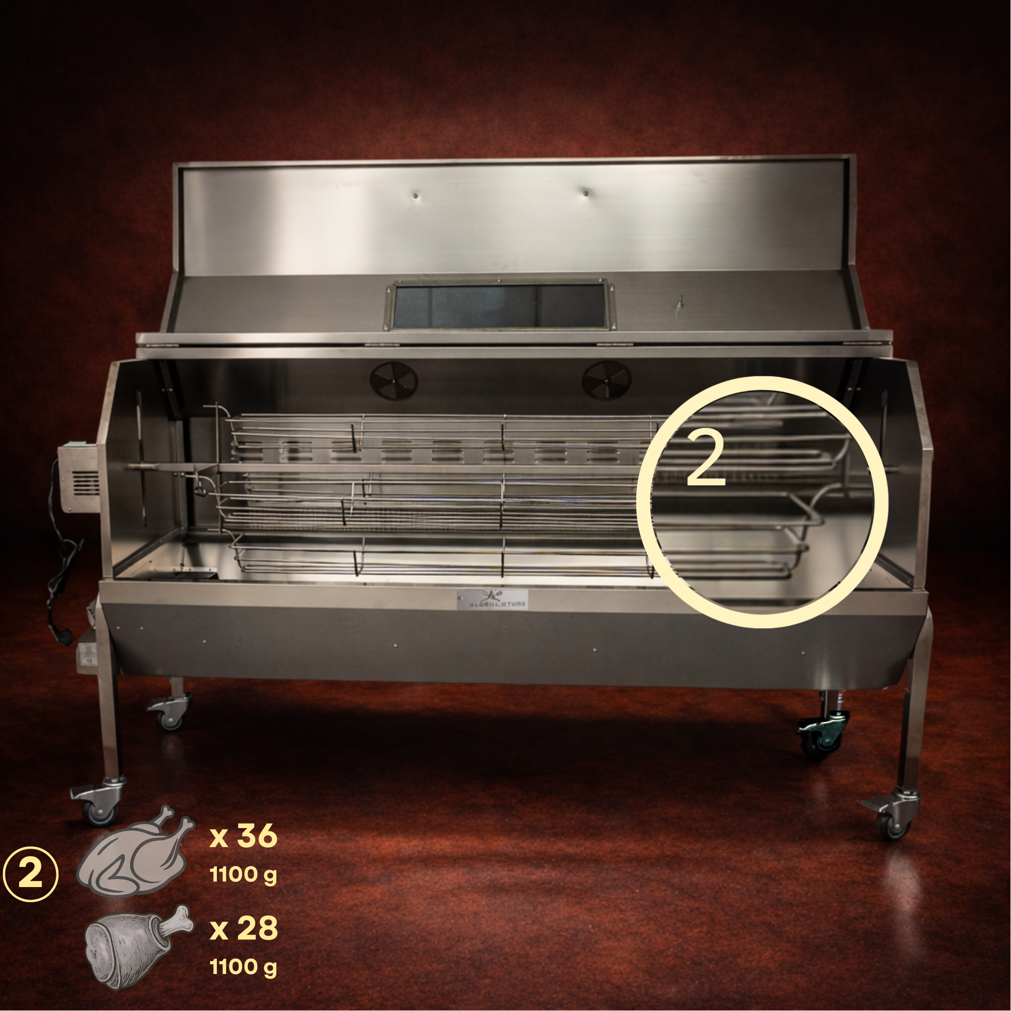 XXL Gas Spanferkelgrill Lammgrill Spießgrill BBQ Grill