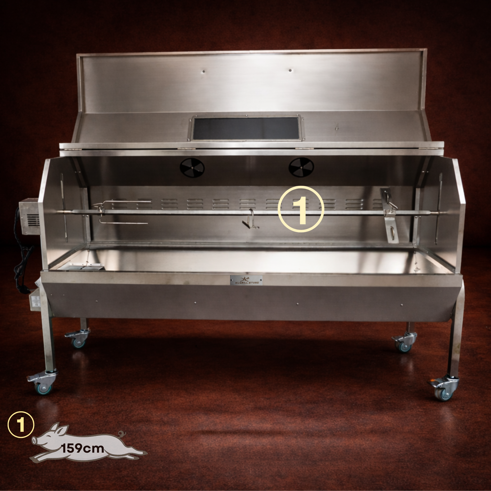 XXL Gas Spanferkelgrill Lammgrill Spießgrill BBQ Grill