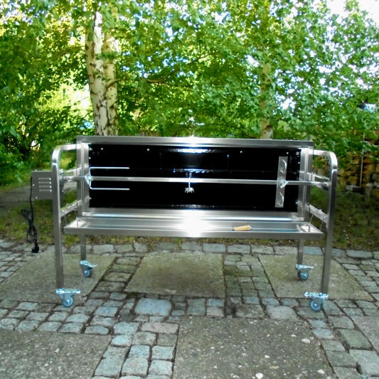 XXL Holz Spanferkelgrill Lammgrill Spießgrill Vertikalgrill