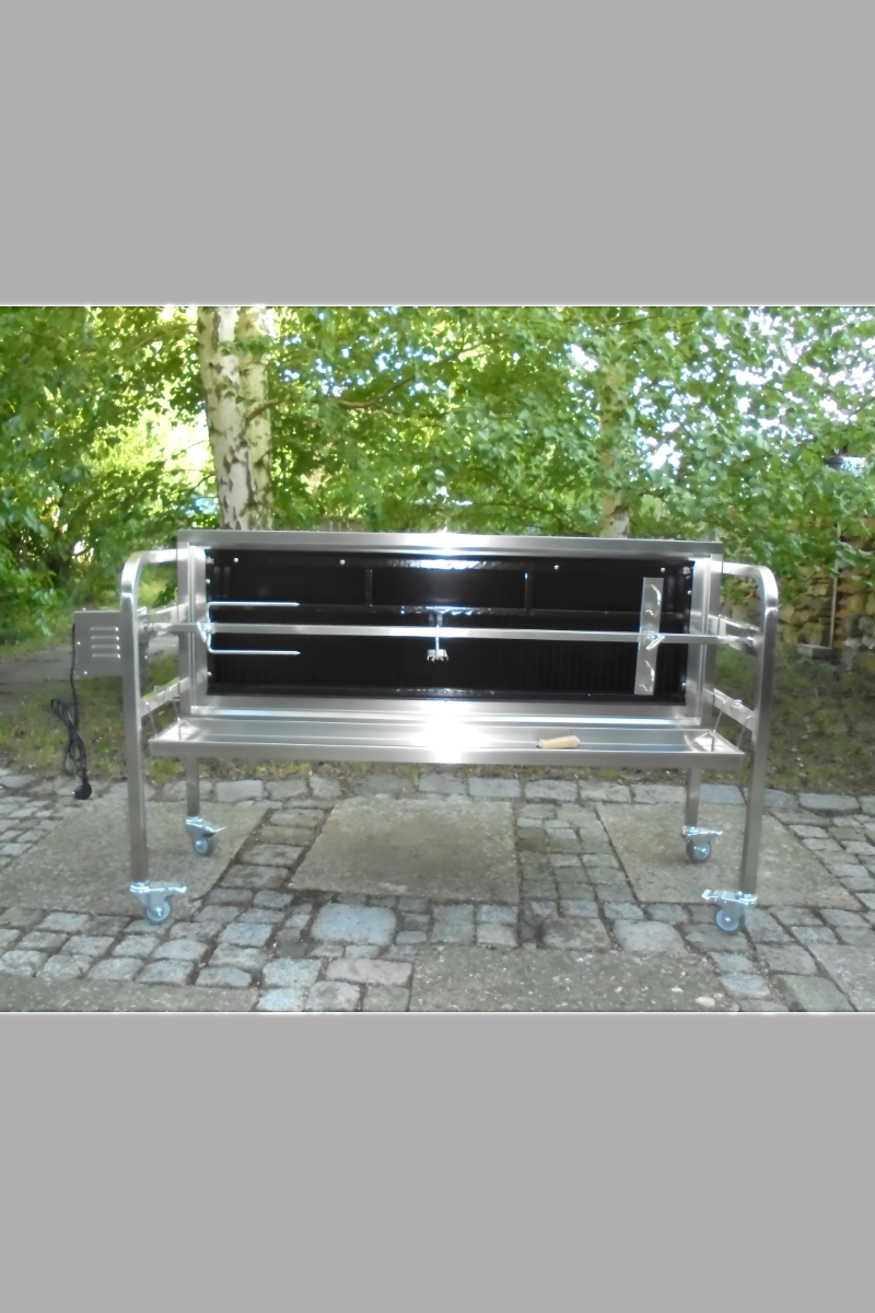 Holz Spanferkelgrill Lammgrill Spießgrill Vertikalgrill