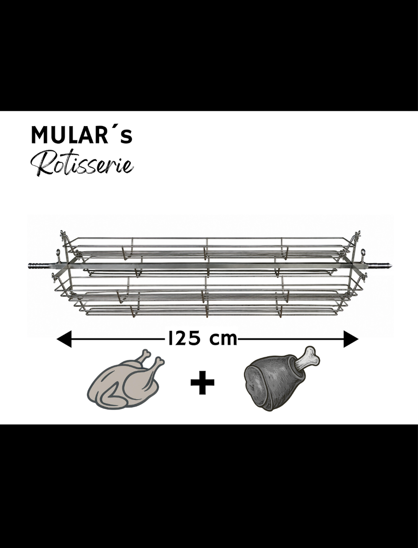 Rotisserie-Set – 4 Edelstahl-Grillkörbe für MULAR PURE