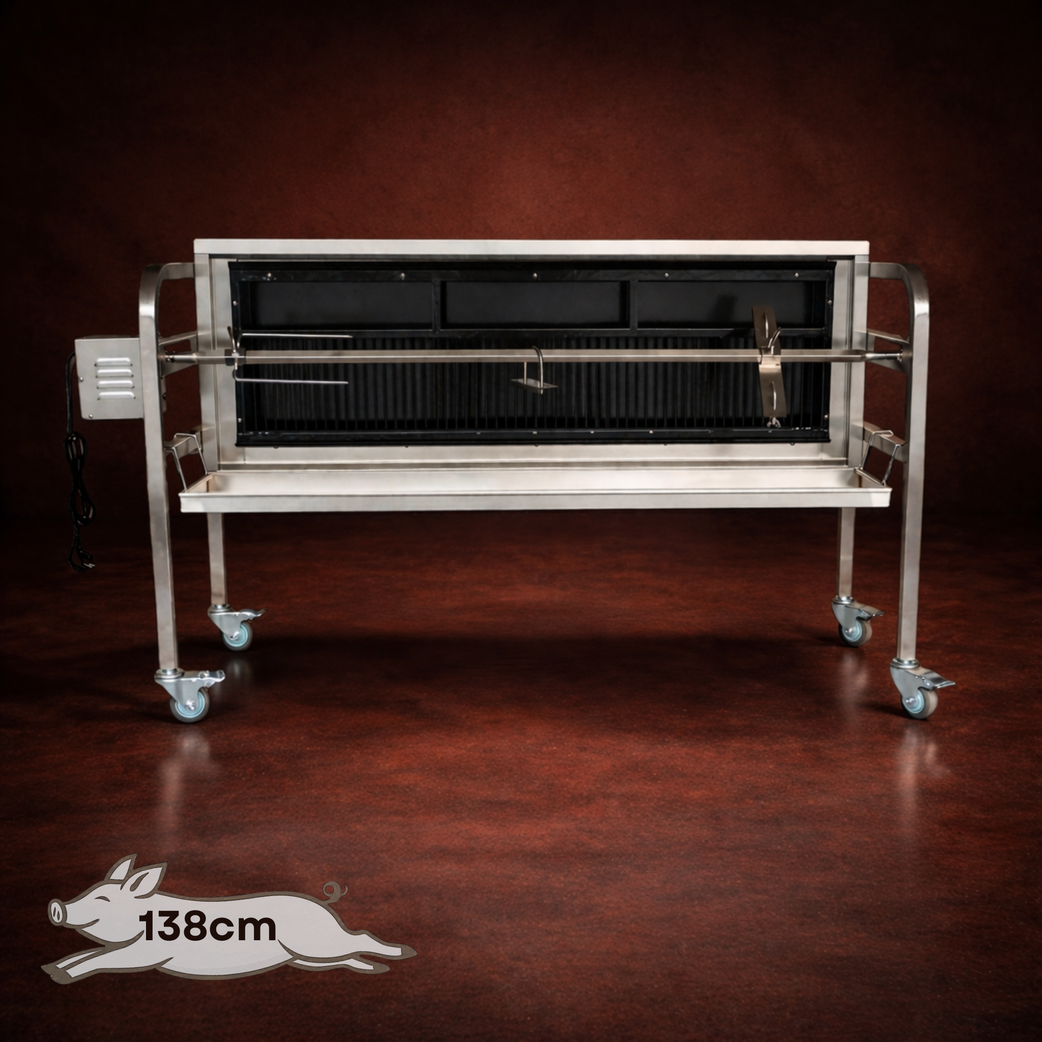 Holz Spanferkelgrill Lammgrill Spießgrill Vertikalgrill