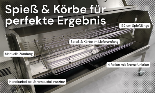 XXL Gas Spanferkelgrill Lammgrill Spießgrill BBQ Grill